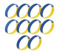 Pulseras de Goma con Bandera de Ucrania, Cómodas para Aficionados Al Deporte, Juego de 10 para Eventos de Fiesta de la Copa del Mundo, Hombres y Mujeres