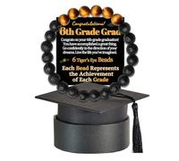 Pulseras de graduación de 5º, 6º y 8º grado, regalos para ella, él, tarjeta de graduación, regalo de felicitaciones, regalo de graduados, caja de gorra para graduación, hija, hijo, nieta, nieto