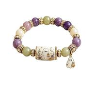 Pulseras De Halloween Con Colgante Fantasma, Joyería De Abalorios Adorable