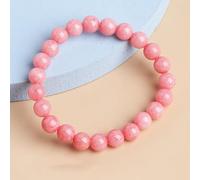 Pulseras de jade verde adecuadas for mujeres(Pink Chalcedony,8mm)