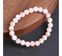 Pulseras de jade verde adecuadas for mujeres(Pink Opal Chalcedony,8mm)