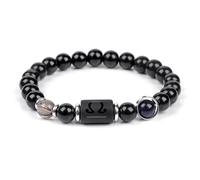 Pulseras De Las 12 Constelaciones Del Zodiaco Pulsera De Cuentas De 8 Mm Para Hombre Y Mujer Brazalete De Yoga De Piedra Natural Regalo De Joyería Astrológica Para Horóscopo De Verano En Playa Libra