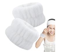 Pulseras de lavado facial, pulseras de lavado facial, bandas de lavado de muñecas, lavado de cara, pulsera de spa, toalla de muñeca para mujer, mantiene los líquidos lejos de derrames en los brazos