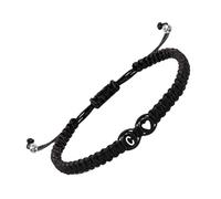 Pulseras de letras para mujeres, primeras pulseras de corazón - pulseras trenzadas de cuerda hechas a mano con diseño de corazón, pulsera ajustable para hombre, 26 letras pulsera con