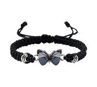 Pulseras de mariposa para adolescentes, cordón ajustable, pulseras de mariposa para mujer, pulseras bonitas con dijes de mariposa, pulseras para mujer con letras, talla única, Cuerda de alambre, No es