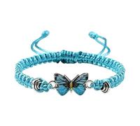 Pulseras de mariposa para pulseras de mariposa ajustables para mujer, bonitas pulseras de mariposa con clip para niñas, talla única, Cuerda de alambre, No es una piedra preciosa