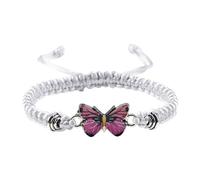 Pulseras de mariposa para pulseras de mariposa ajustables para mujer, bonitas pulseras de mariposa colgantes, talla única, Cuerda de alambre, No es una piedra preciosa