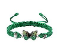 Pulseras de mariposa para pulseras de mariposa ajustables para mujer, bonitas pulseras de mariposa con clip para niñas, talla única, Cuerda de alambre, No es una piedra preciosa