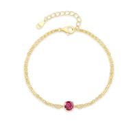 Pulseras de mujer de plata 925, pulsera para mujer, 2 capas, ajustable, circonitas, forma redonda, joyas doradas