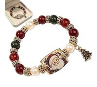Pulseras de Navidad Bisutería De Cuentas Ajustable Y Moderna Para Y les