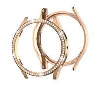 Pulseras De Papel 100 Cubierta compatible con Galaxy Watch 5 44 mm Cubierta de de PC dura con borde de de imitación Estuche lavable Accesorios de reloj Muñequeras Muñequeras Para (Rose Gold, One Size)
