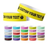 Pulseras de papel personalizadas para eventos, pulseras impermeables personalizadas con logo y texto, pulseras para eventos imprimibles en serie para fiestas, festivales, negocios, hombres y mujeres