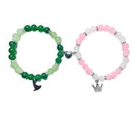 Pulseras de pareja magnética, pulseras magnéticas a juego | 2X Pulsera de cuentas de amistad,Pulsera de relación de larga distancia para mujeres hombres, pulsera pulsera, verwijzen naar de