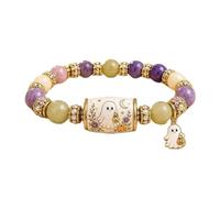 Pulseras De Perlas De Halloween Con Fantasma Joyas De Perlas Lindas, Se référer au descriptif, carburo, Sin gema
