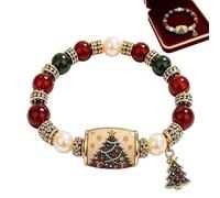 Pulseras de perlas de Navidad ajustable pulsera de perlas para festivales, Siehe Beschreibung, Acrilonitrilo butadieno estireno, Sin piedra preciosa