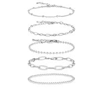 Pulseras de perlas para adolescentes y niñas, juego de pulseras para mujeres y niñas, chapado en oro, clásicas, ajustables, joyas sin níquel, 12*8, Metal, No es una piedra preciosa