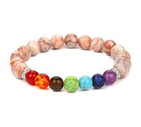 Pulseras de piedra natural con lema para mujeres y hombres, pulseras de lava, 21. Picasso rojo, 23 cm
