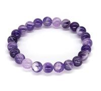 Pulseras de piedra natural para hombres y mujeres, ágata roja oscura/ópalo dendrítico/jaspe sangre de dragón/amatista de ensueño/jaspe de piel de elefante, Piedra