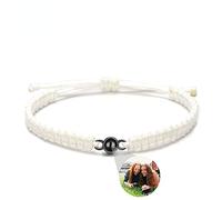 Pulseras de proyección de fotos personalizadas, pulsera de proyección con foto personalizada, pulsera de cuerda, amistad, regalos personalizados para fotos del día de San Valentín, regalos para