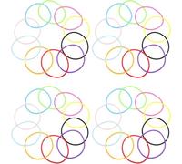 Pulseras de silicona, 100 unidades, pulseras de gelatina coloridas, 2,5 mm, silicona de grado alimenticio, para mujer, regalos de fiesta de los años 80, accesorios rave, juego de lazos para el pelo