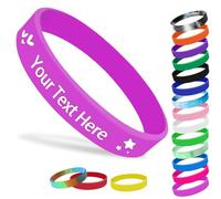 Pulseras de silicona personalizadas para eventos, pulseras de goma personalizadas con logotipo, 1/5/25/50/100/200 piezas a granel para hombres y mujeres, apoyo, recaudación de fondos, motivación
