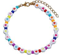 Pulseras de tobillo con cuentas de colores para mujeres y niñas, regalo de joyería con tobillera de playa ajustableUn diseño simple y refinado