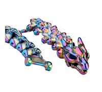 Pulseras Dragón Vikingo Para Hombre -Brazalete de Cadena de Eslabones de Dragón Tejido de Acero Inoxidable de la Mitología Nórdica -Moda Animal Encanto Ouroboros Amuleto Pulsera Joyería(Colorful,19CM)
