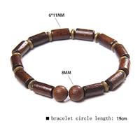 Pulseras Dzi tibetanas facetadas para hombre, cuentas de piedra de lava negra, brazalete budismo, espaciador de madera, joyería vintage, 37,17 cm