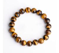 Pulseras elásticas de cuentas de piedra natural, pulsera de cuarzo energético con piedras preciosas curativas, que atrae riqueza y buena suerte, 16 mm(10mm)