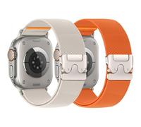 Pulseras elásticas para Apple Watch Ultra/3/2-49mm, 46mm, 45mm, 44mm, 42mm, 41mm, 40mm, 38 mm, correa elástica de nailon y correa trenzada para iWatch Series 11 10 9