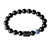 Pulseras Espirituales De Los Signos Del Zodíaco Pulsera Elástica De Obsidiana De 10Mm Para Hombre Pulsera De Piedra Natural De 12 Constelaciones Para Mujer Regalo De Joyería Astrológica Para Escorpio