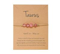 Pulseras Espirituales De Los Signos Zodíaco Pulsera Tejida A Mano Con Cuentas Para Hombre Pulsera De Piedra Natural De 12 Constelaciones Para Mujer Regalo De Joyería Astrológica De Suerte Para Tauro