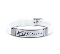 Pulseras Espirituales De Signos Zodíaco Pulsera De Silicona Con Cuentas Para Hombre Pulsera De 12 Constelaciones Para Mujer Regalo De Joyería Para Parejas Con Horóscopo Astrológico De Suerte Piscis