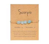 Pulseras Espirituales De Signos Zodíaco Pulsera Tejida A Mano Con Cuentas Para Hombre Pulsera De Piedra Natural De 12 Constelaciones Para Mujer Regalo De Joyería Astrológica De Suerte Para Escorpio