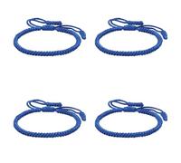 Pulseras genéricas para hombres regalo acero anillos Woven Rope Knot pulseras para hombre mujer abalorios pulsera para mensaje joyería, One Size*4, Nankan Wire, No es una piedra preciosa