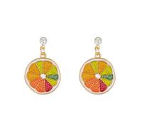 Pulseras Herramienta Suministros Taladro Kits Joyería Hooks Yellow Orange Green Drop Earrings Vacation Jewelry For Women Suministros Pegamento Pinza compatible con Máquina Joyería, talla única