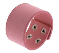 Pulseras Hombre Cuero, Pulsera De Cuero Tejida A Mano Con Personalidad, Pulsera De Cuero Con Forma De Anillo Ajustable Y Ancha, Para Hombres Y Mujeres, Color Rosa