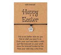 Pulseras infantiles para mujeres y niñas, pulseras de Pascua, día feliz para niños y adultos, pulseras de Pascua, aretes colgantes para mujer, talla única, Metal, No es una piedra preciosa