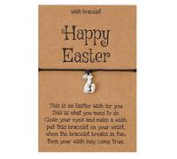 Pulseras infantiles para mujeres y niñas, pulseras de Pascua, día feliz para niños y adultos, pulseras de Pascua, collares lindos, talla única, Metal, No es una piedra preciosa