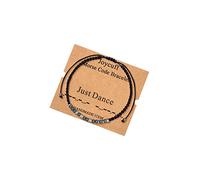 Pulseras inspiradoras con código morse, valentía motivacional, cumpleaños, día de Acción de Gracias, regalos de Navidad para mujeres, adolescentes, niñas, amigas, pulsera de joyería con cuentas para ella, Sin gemas.