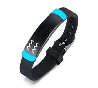 Pulseras luminosas personalizadas de 12 constelaciones del zodiaco, resplandor en la oscuridad pulsera de silicona personalizada 12 signo del zodiaco Cáncer Leo brazalete regalo de cumpleaños para él