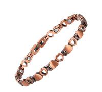 Pulseras magnéticas de cobre con diseño de corazón para mujer, con imanes, regalo de joyería para mamá, esposa, regalo del día de la mujer, 20 cm, Cobre