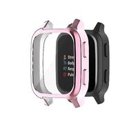 Pulseras Magneticas Para Hombre Caja de reloj de total galvanizada de TPU para Venu Sq/Venu SQ Music Complete 360 Preservación de magnitud Pulsera Para Mujeres Embarazadas (Pink, One Size)