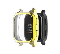 Pulseras Magneticas Para Hombre Caja de reloj de total galvanizada de TPU para Venu Sq/Venu SQ Music Complete 360 Preservación de magnitud Pulsera Para Mujeres Embarazadas (Gold, One Size)