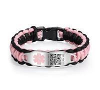 Pulseras médicas para hombres y mujeres con código QR, pulseras deportivas de identificación de alerta médica, pulsera de silicona impermeable para muñecas de hasta 9 pulgadas, más espacio