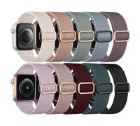 Pulseras Nylon Compatibles con Apple Watch 40mm 38mm 41mm 42mm 44/45/46/49mm Hombres Mujeres, Correa Deportivas Elásticas Tipo Solo Loop Impermeables para iWatch Series 11 10 9 8 7 6 5 4 3 Ultra SE