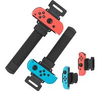 Pulseras para Just Dance 2026 2025 2024 2023 para Zumba Burn It Up, pulseras ajustables para Nintendo Switch/Switch OLED Dance, 2 piezas de pulsera compatible con Joy-pad para adultos y niños (negro)