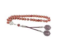 Pulseras para Mujer, ágatas Rojas Naturales con Diamantes de Cristal, 33 Cuentas de oración, Accesorios de Regalo, joyería, 33 Cuentas de 10mm