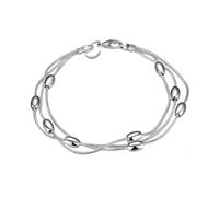Pulseras para mujer, pulsera de la amistad de plata, tobilleras, pulsera de cadena de cuentas, ajustable, regalos de moda personalizados, joyería en capas, accesorios de hebilla, para mujeres, hija