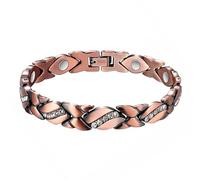 Pulseras para mujer, pulsera de trébol de la suerte, diseño de hoja y corazón, chapado en aleación de cristal, regalo de joyería para el día de San Valentín, talla única, Acero de titanio, No es una